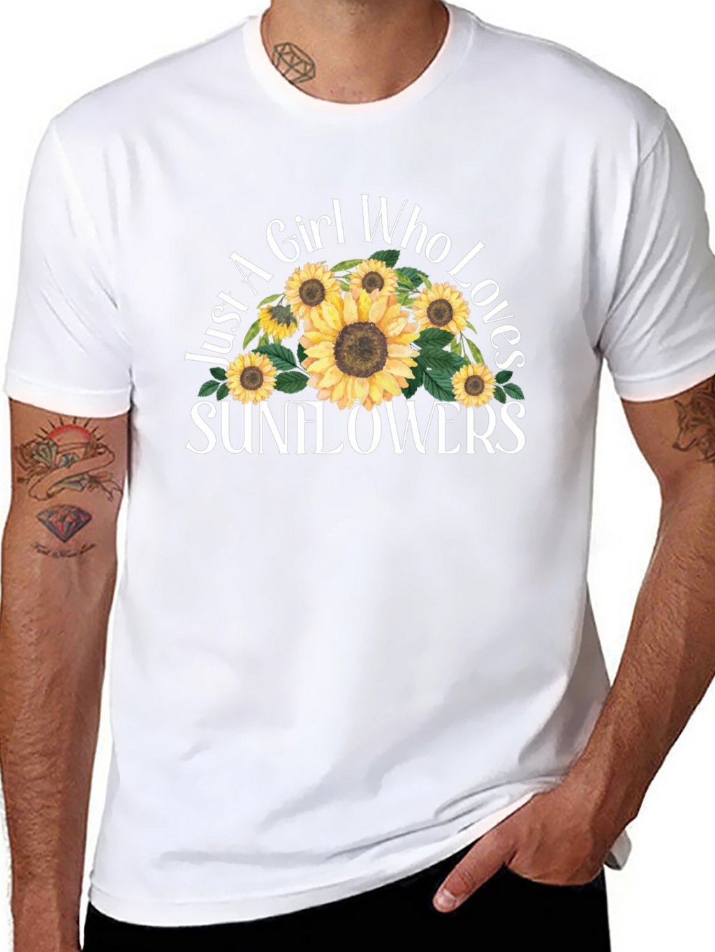 Sunflower Lover Graphic T-Shirt - Black Cotton Tee