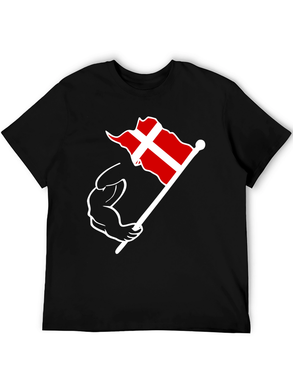 Denmark Flag Muscle T-Shirt