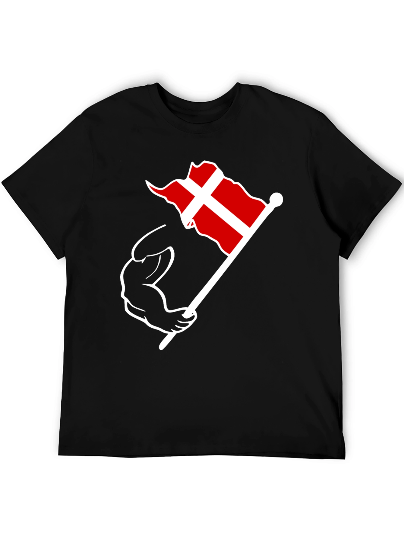 Denmark Flag Muscle T-Shirt