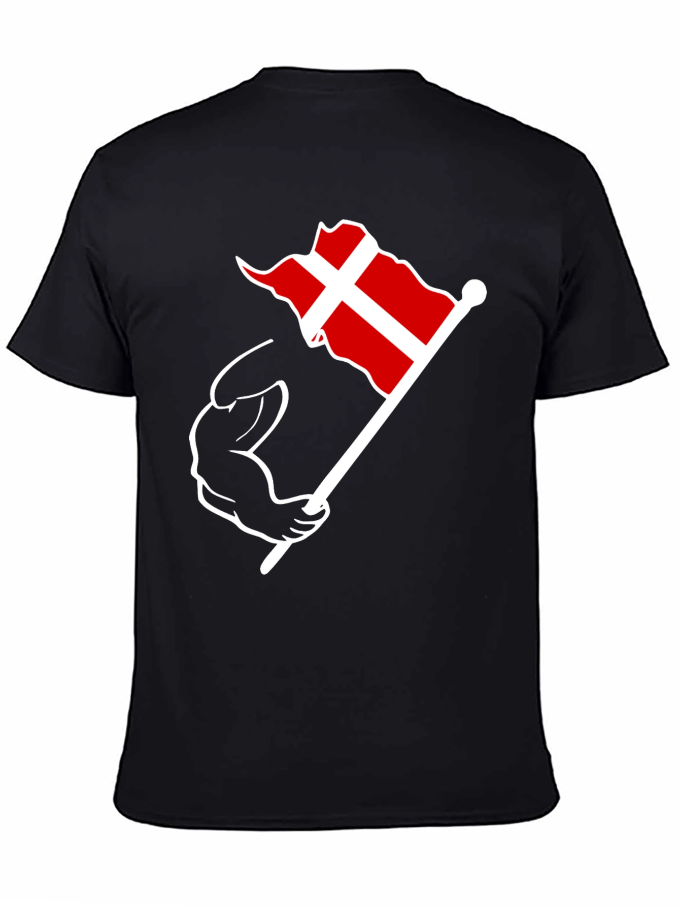 Denmark Flag Muscle T-Shirt