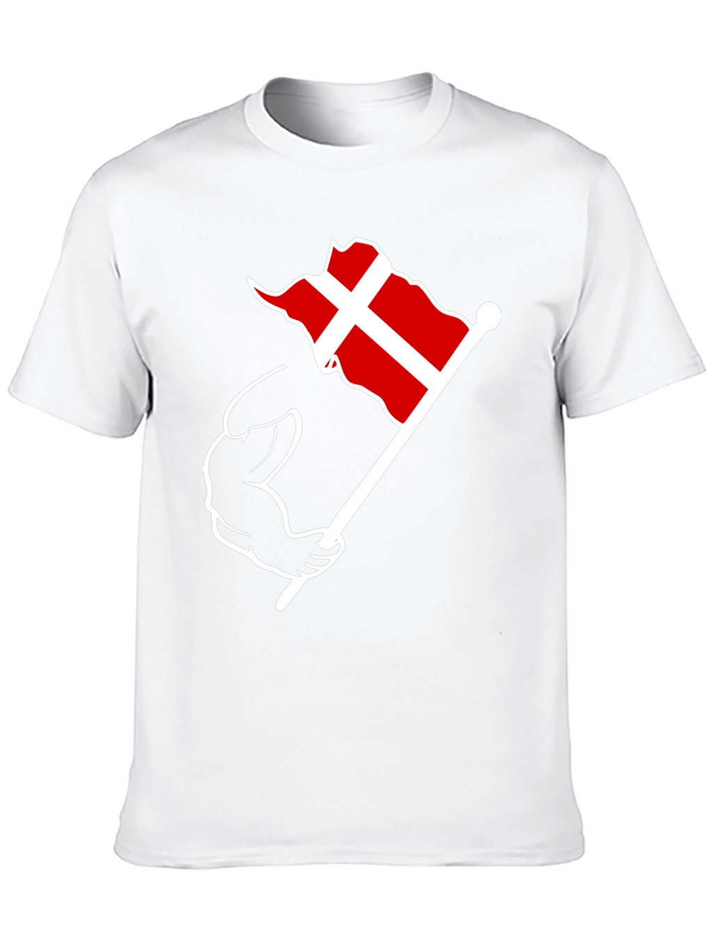 Denmark Flag Muscle T-Shirt
