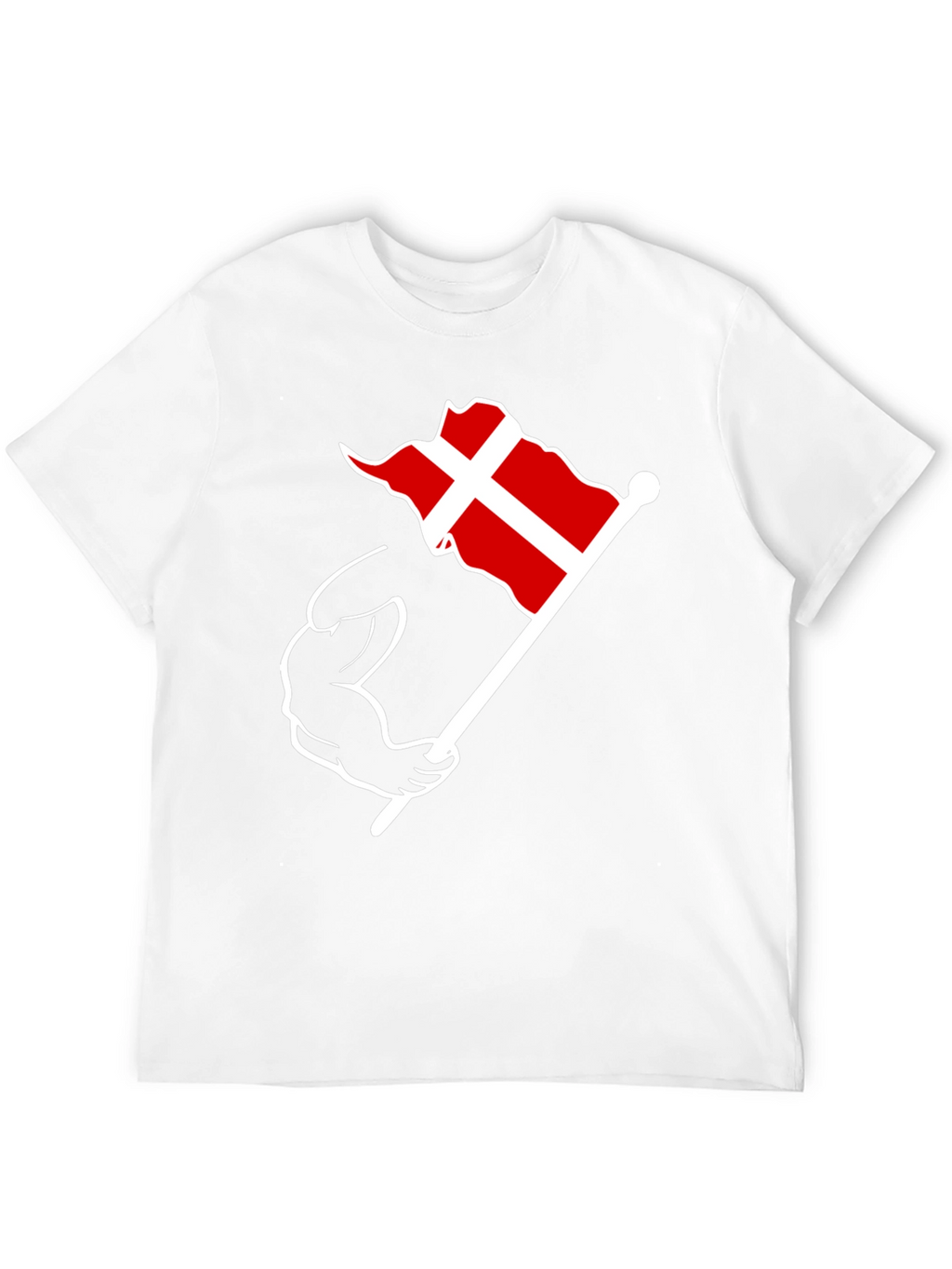 Denmark Flag Muscle T-Shirt