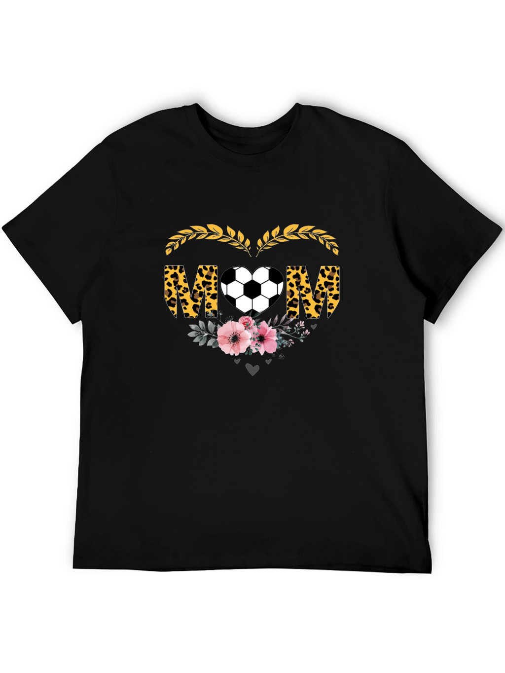 Soccer Mom T-Shirt - Leopard Heart Graphic Tee
