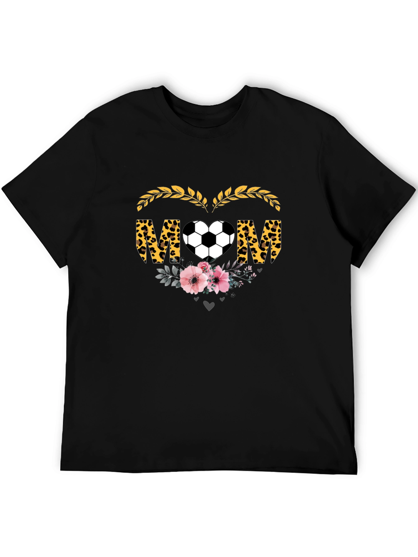 Soccer Mom T-Shirt - Leopard Heart Graphic Tee