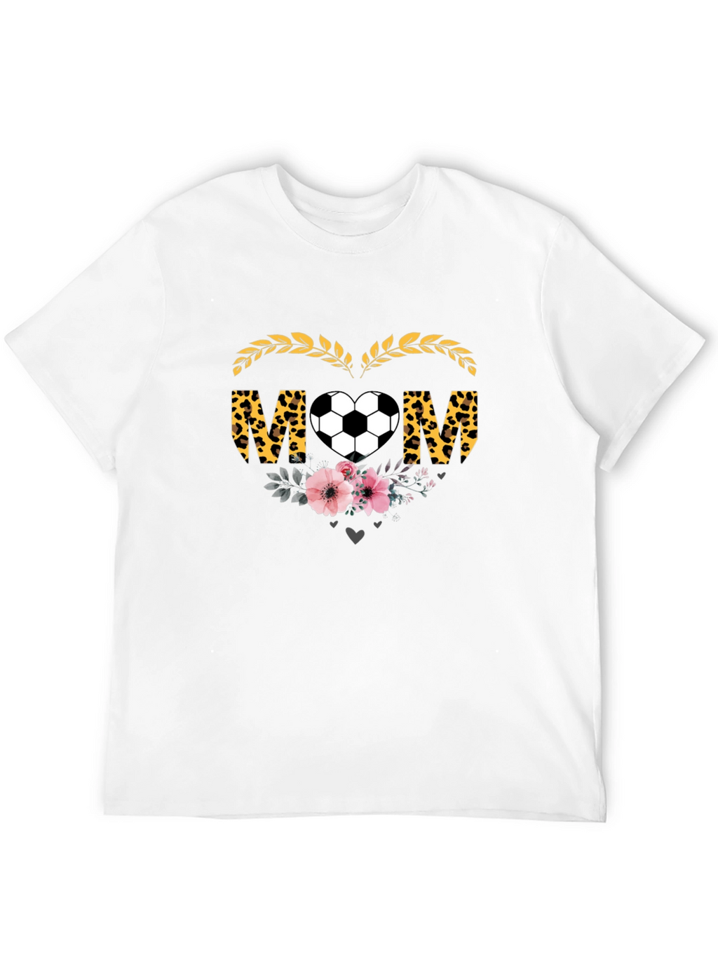 Soccer Mom T-Shirt - Leopard Heart Graphic Tee