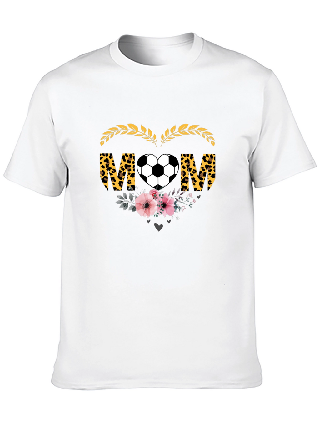 Soccer Mom T-Shirt - Leopard Heart Graphic Tee