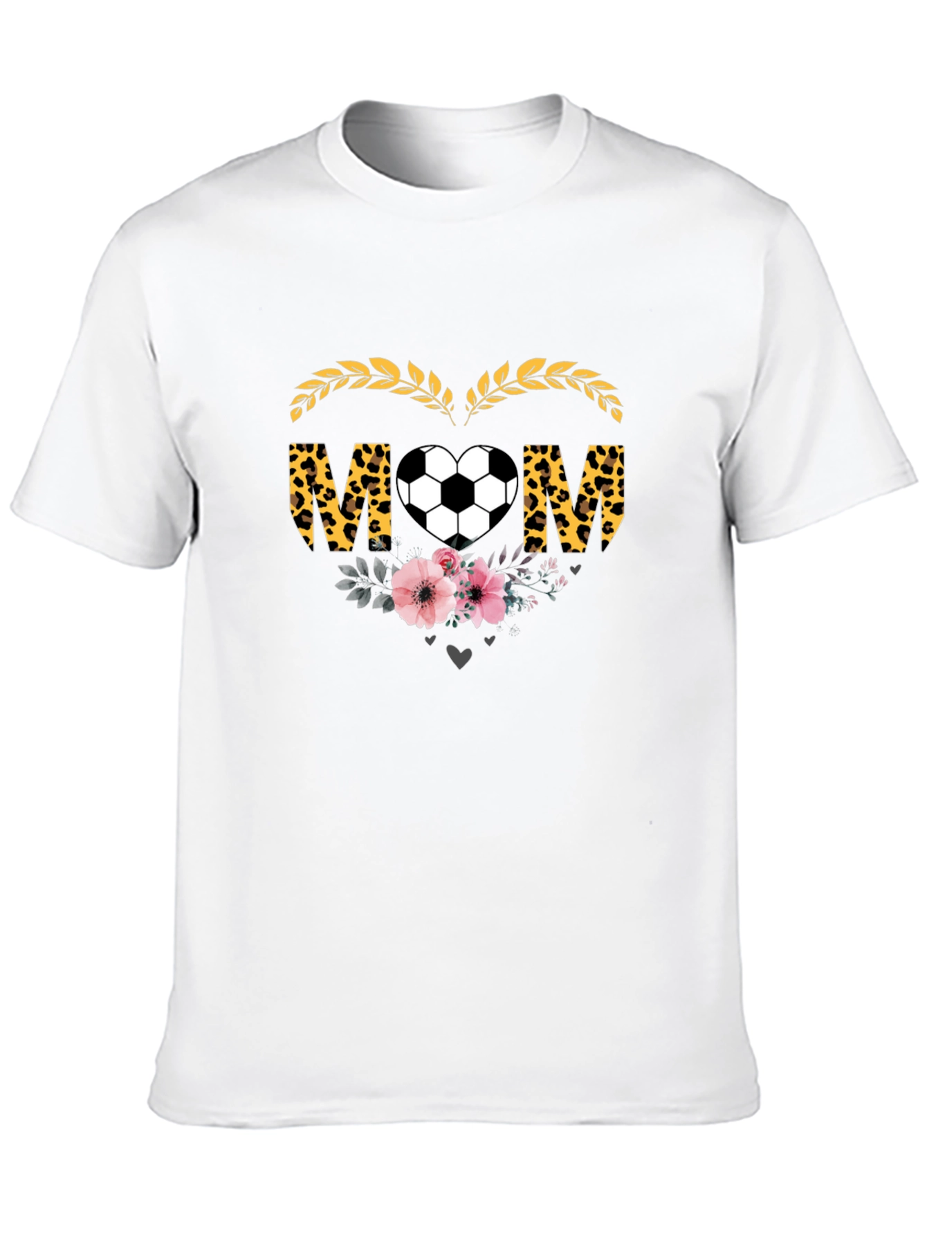 Soccer Mom T-Shirt - Leopard Heart Graphic Tee