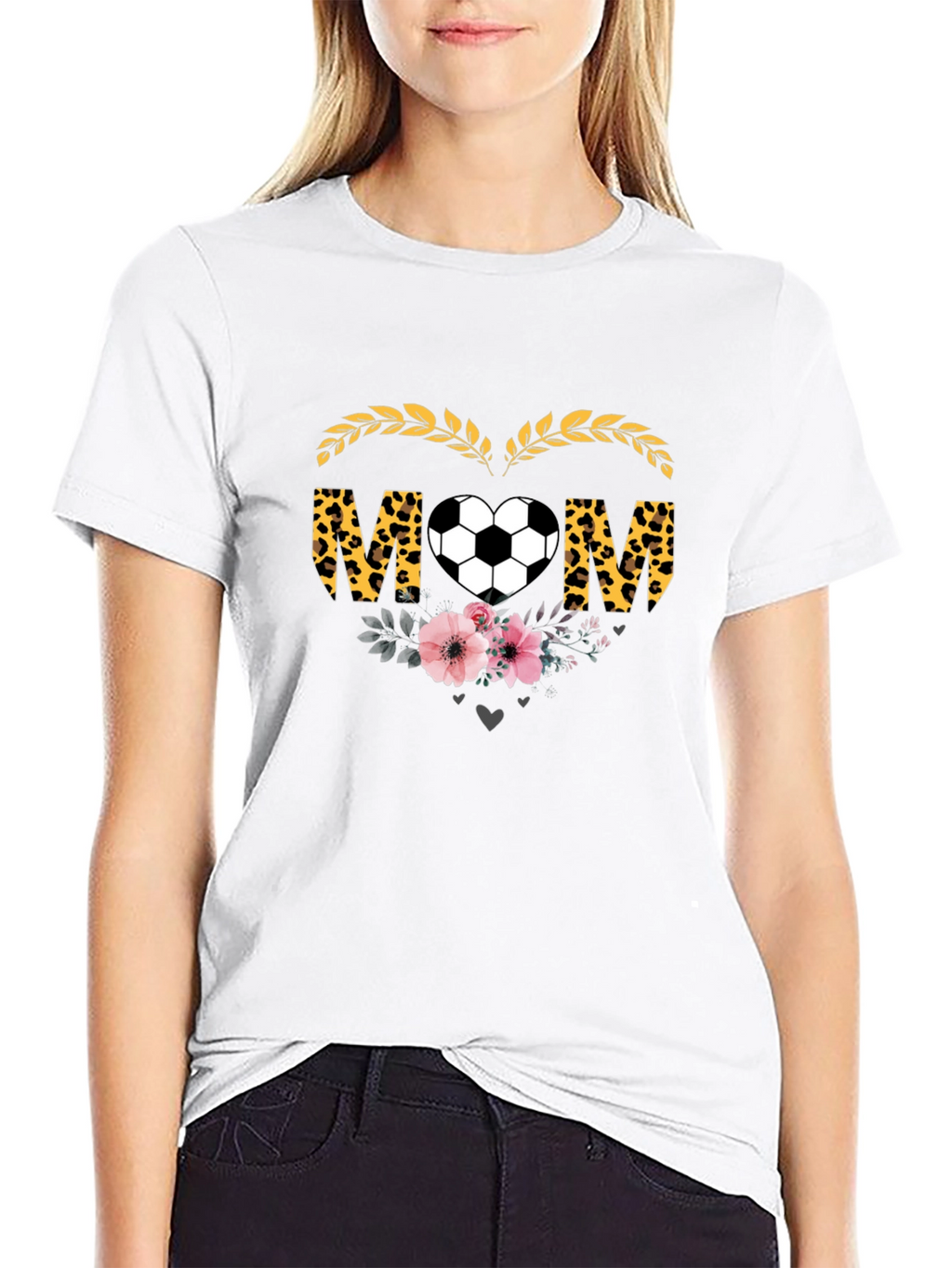 Soccer Mom T-Shirt - Leopard Heart Graphic Tee