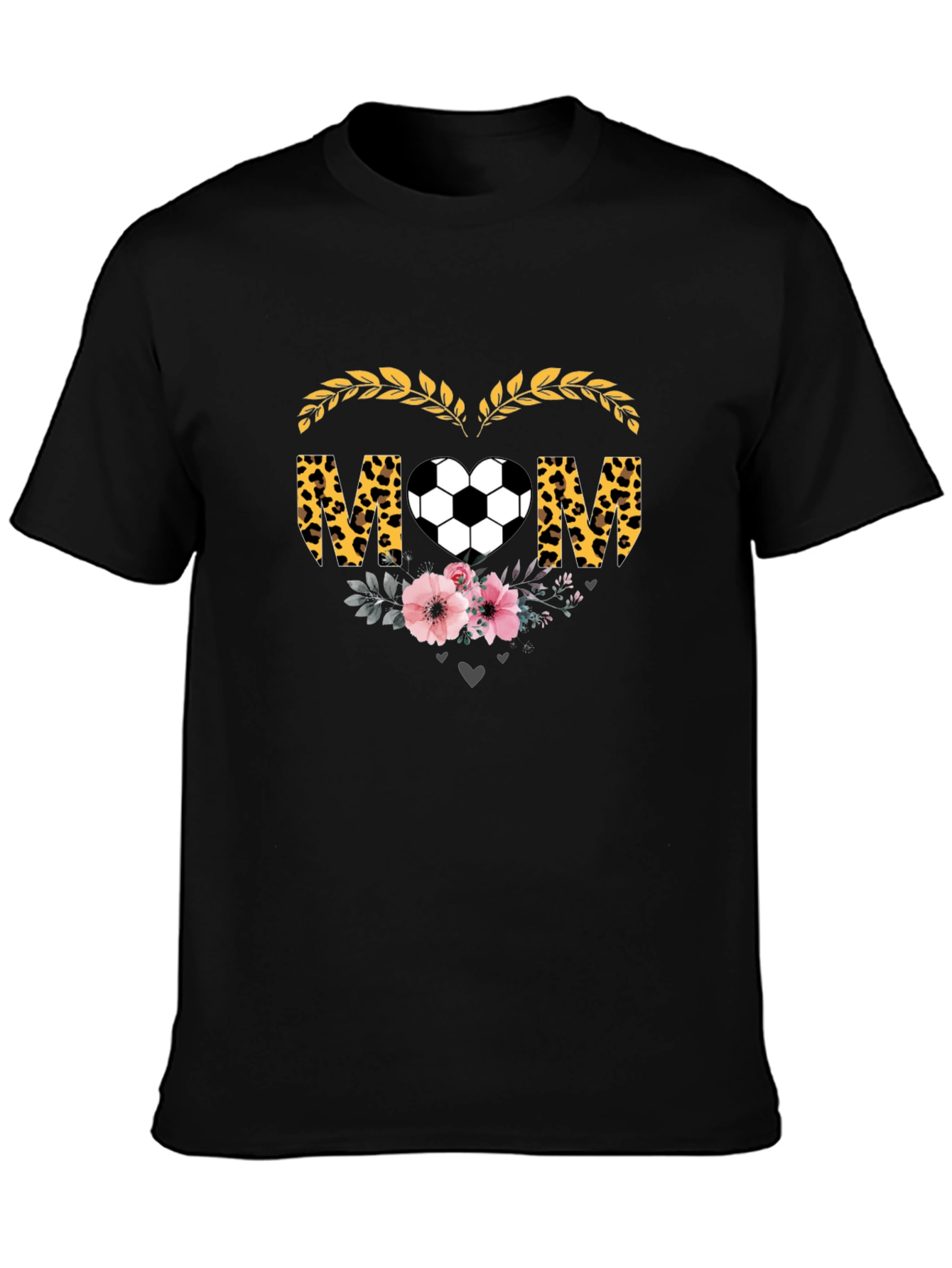 Soccer Mom T-Shirt - Leopard Heart Graphic Tee