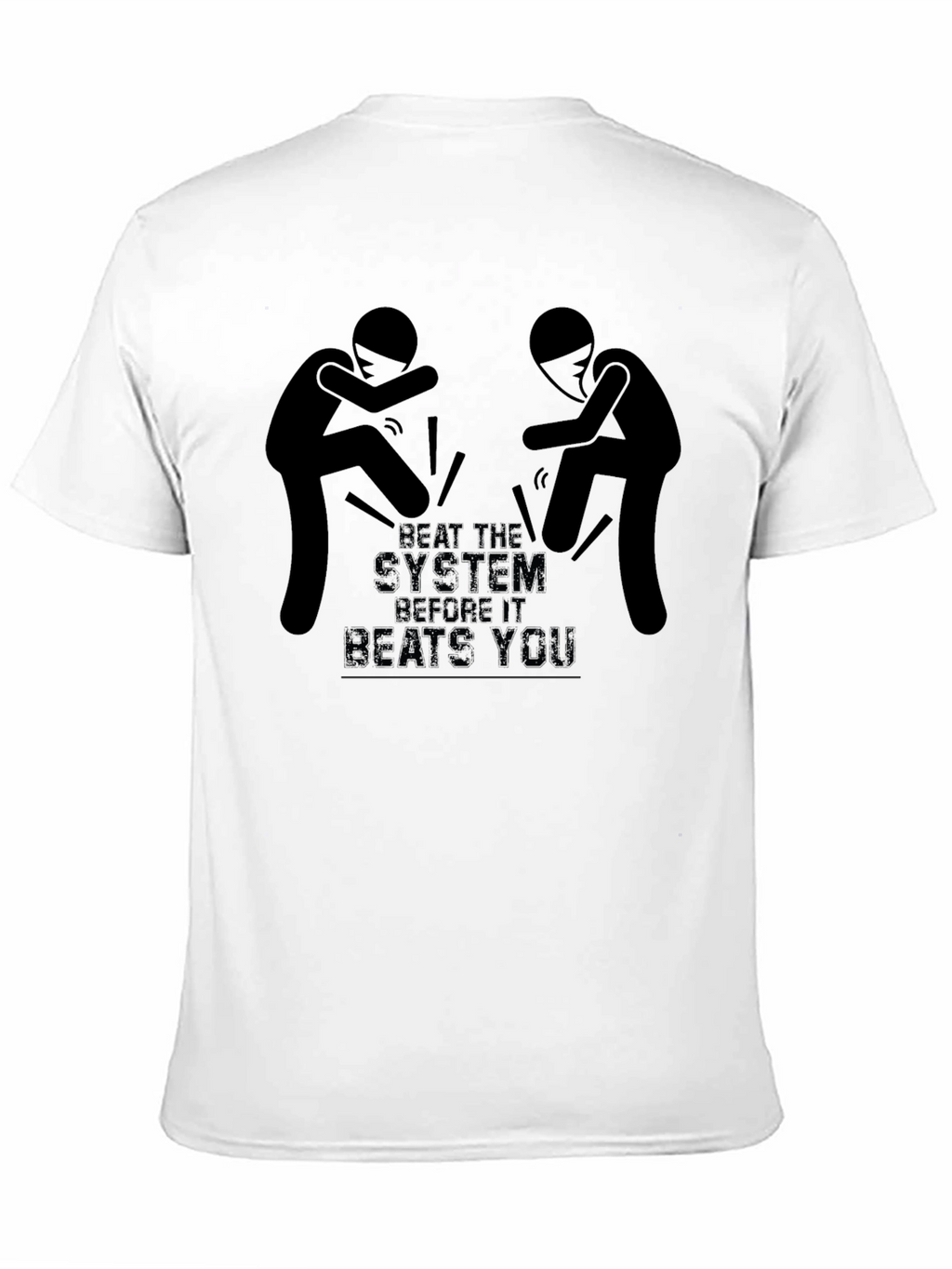 Beat the System Graphic T-Shirt - Black