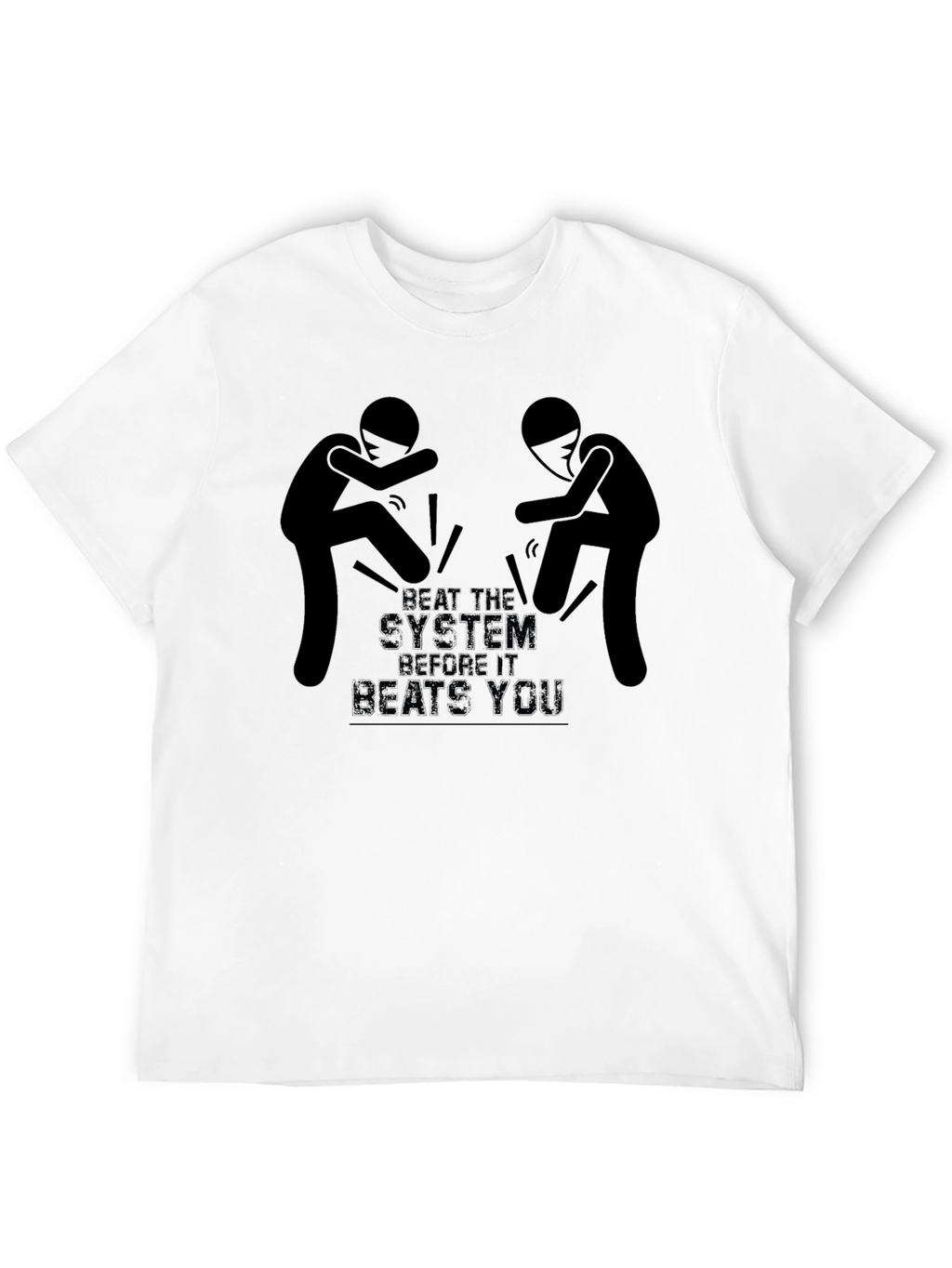 Beat the System Graphic T-Shirt - Black