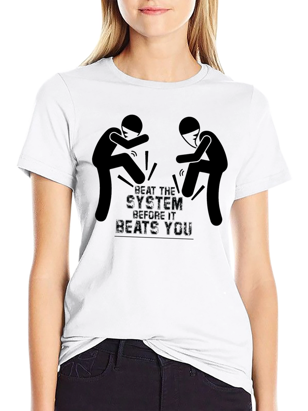 Beat the System Graphic T-Shirt - Black