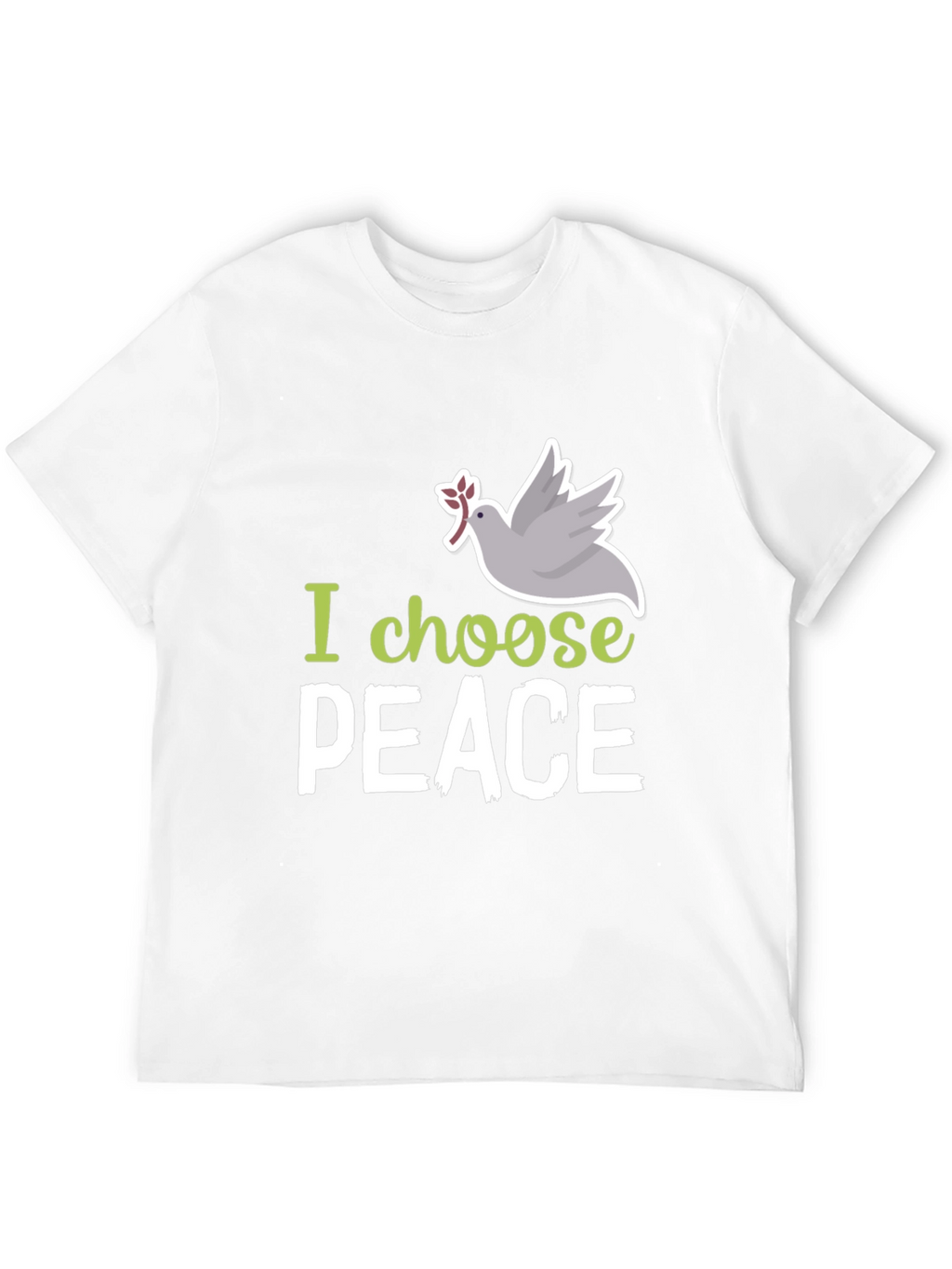 I Choose Peace Dove Graphic Black T-Shirt