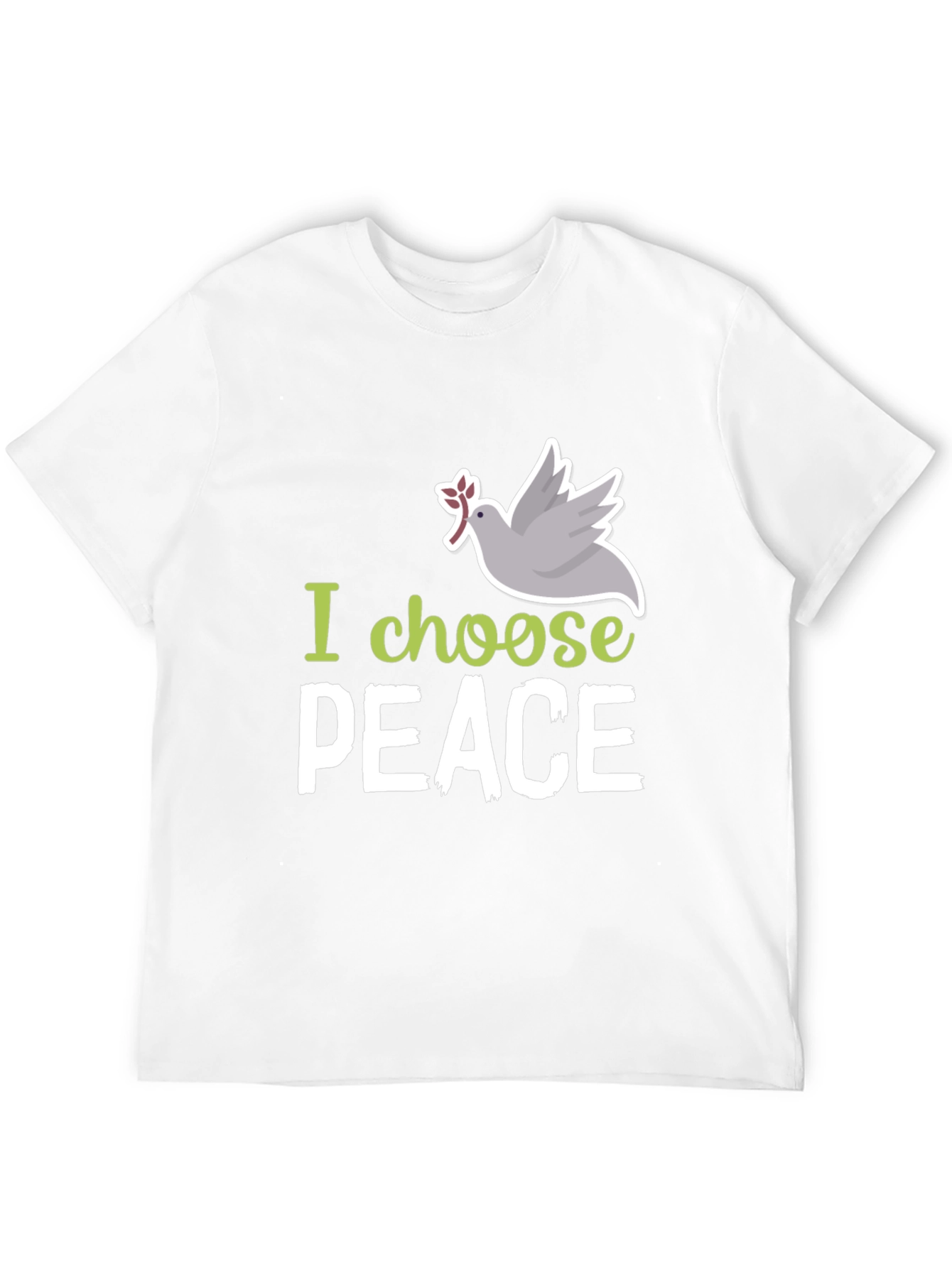 I Choose Peace Dove Graphic Black T-Shirt