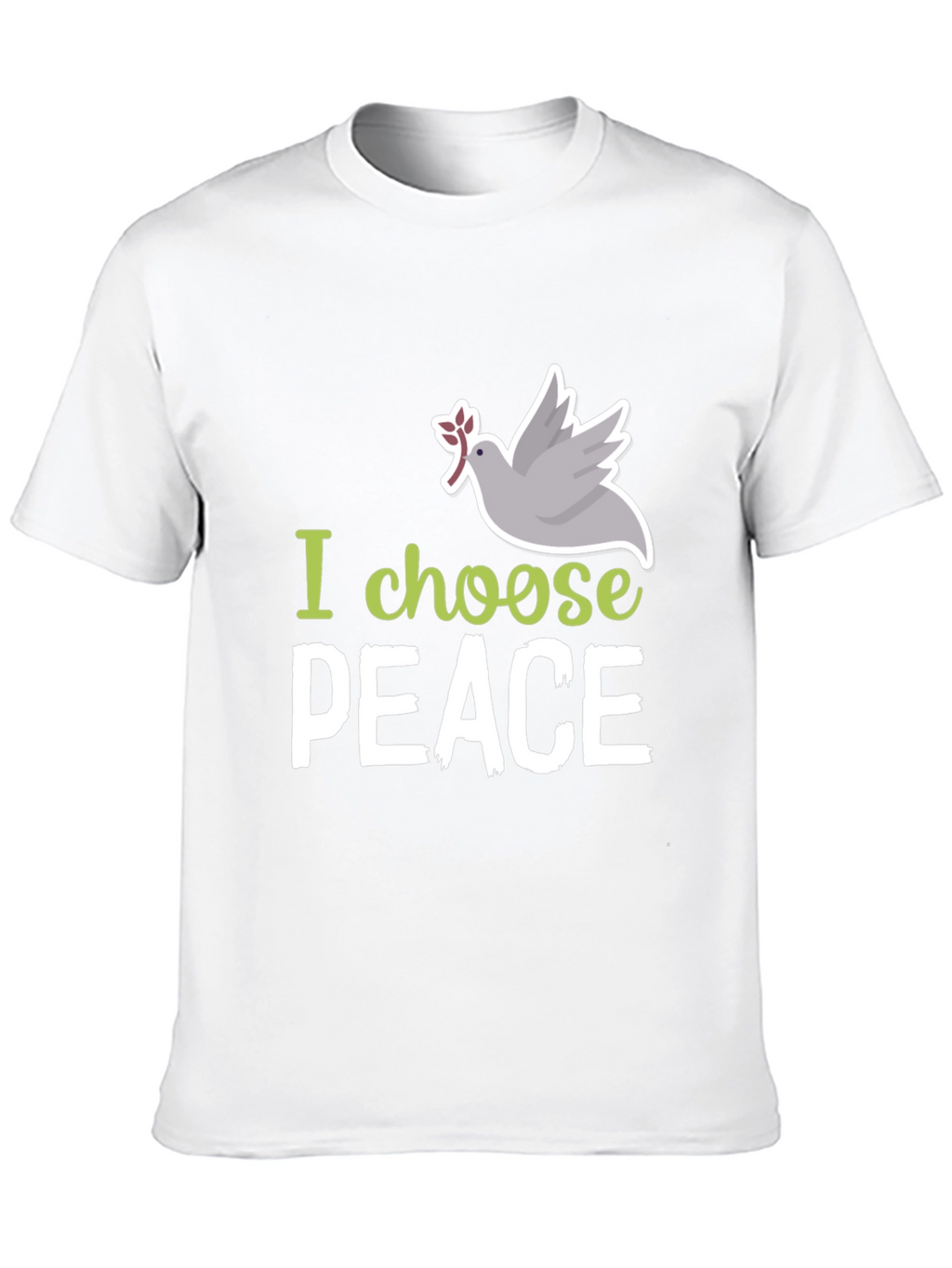 I Choose Peace Dove Graphic Black T-Shirt