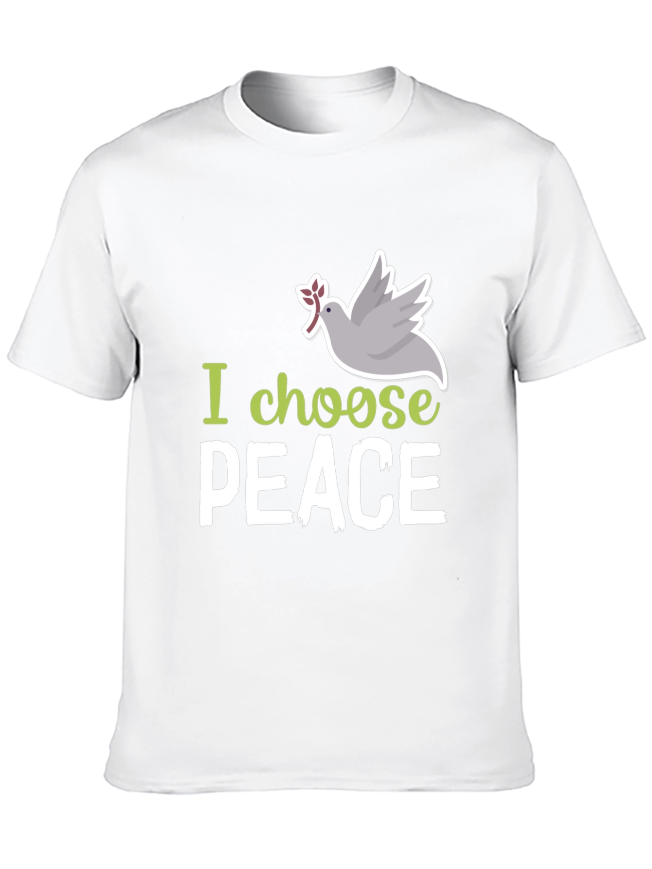 I Choose Peace Dove Graphic Black T-Shirt