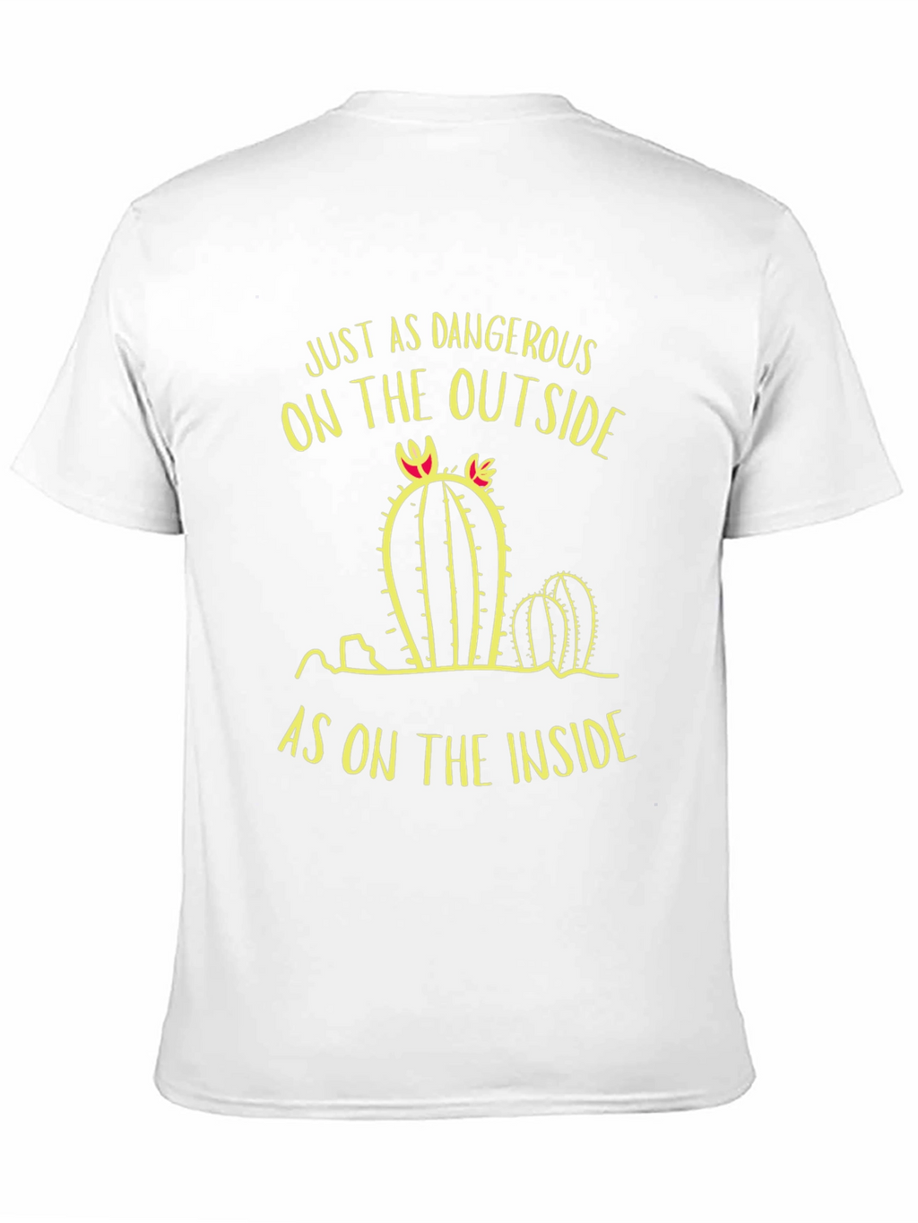 Dangerous Cactus Graphic Print Mens Black T-Shirt