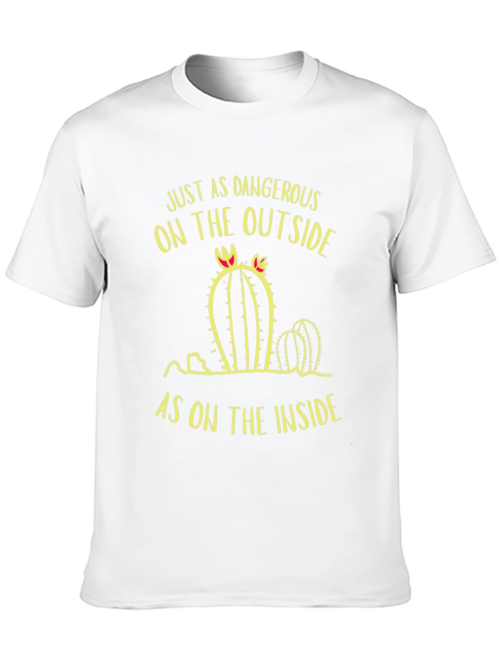 Dangerous Cactus Graphic Print Mens Black T-Shirt