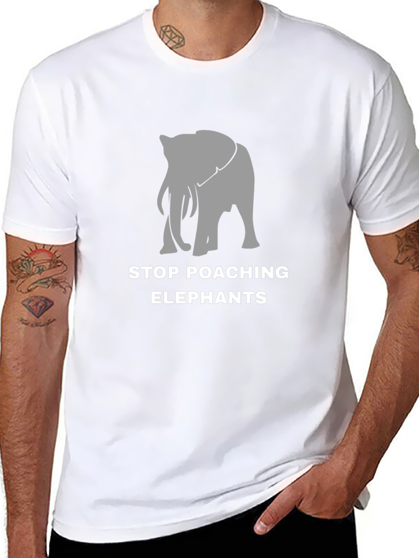 Stop Poaching Elephants Graphic Tee