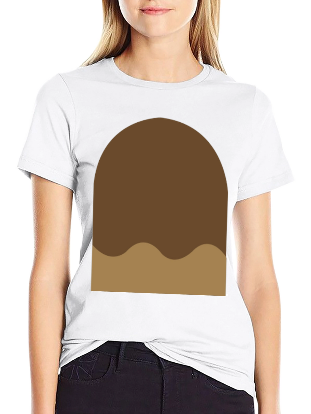 Brown Blob Graphic Tee - Soft Cotton Casual Shirt