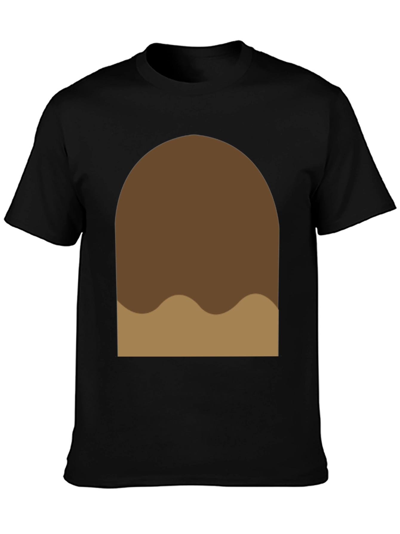 Brown Blob Graphic Tee - Soft Cotton Casual Shirt