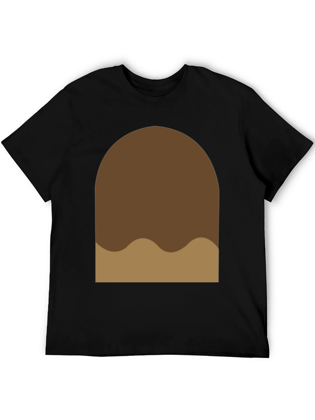 Brown Blob Graphic Tee - Soft Cotton Casual Shirt