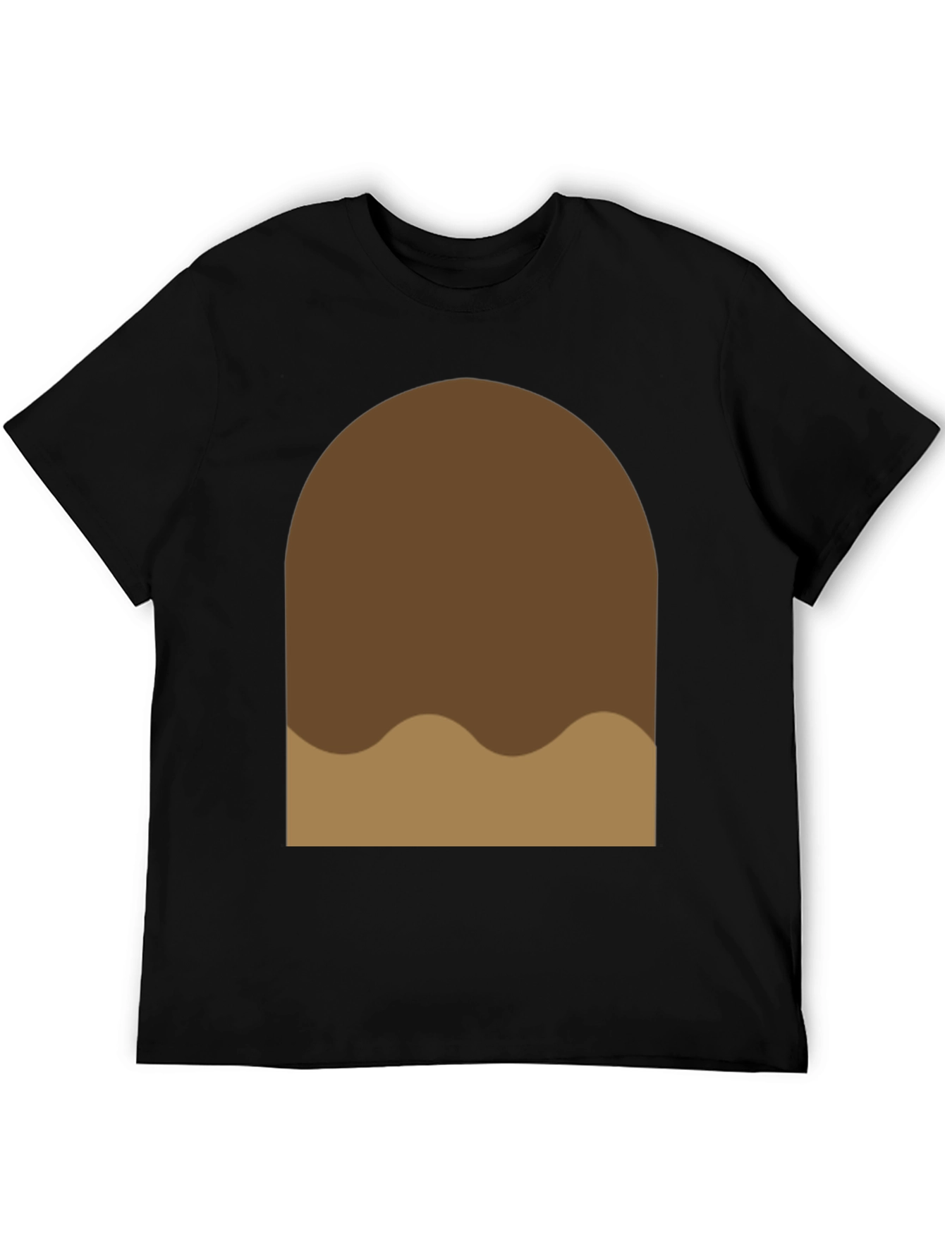 Brown Blob Graphic Tee - Soft Cotton Casual Shirt
