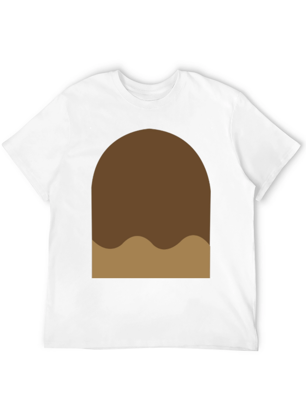 Brown Blob Graphic Tee - Soft Cotton Casual Shirt