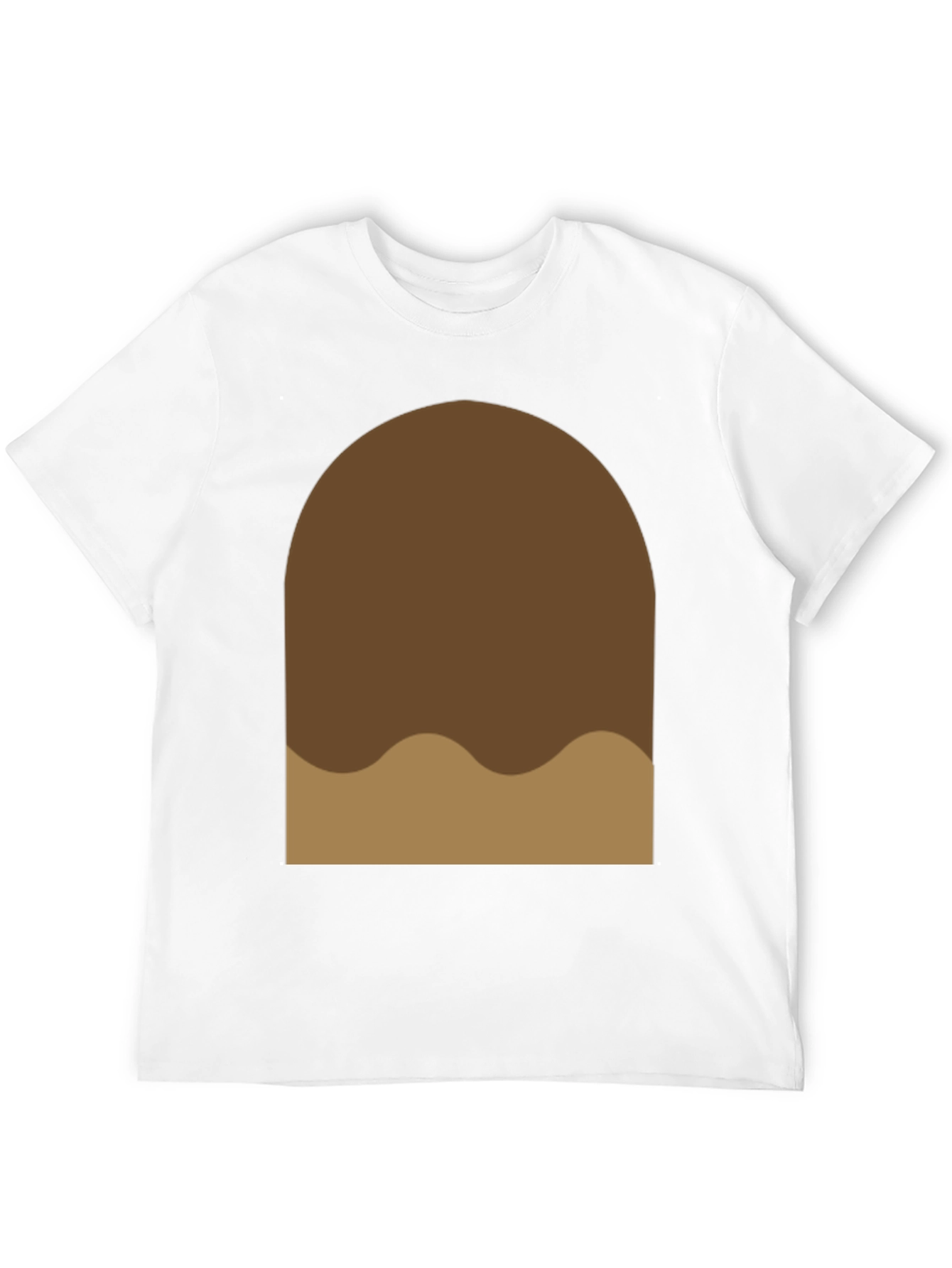 Brown Blob Graphic Tee - Soft Cotton Casual Shirt