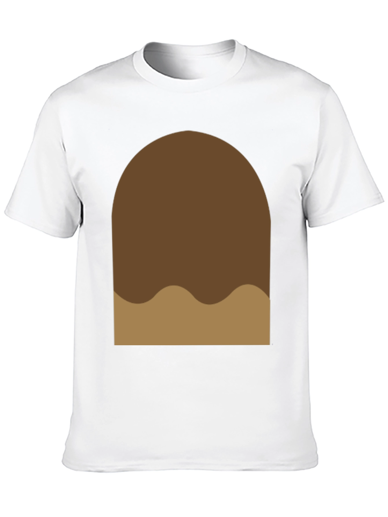 Brown Blob Graphic Tee - Soft Cotton Casual Shirt