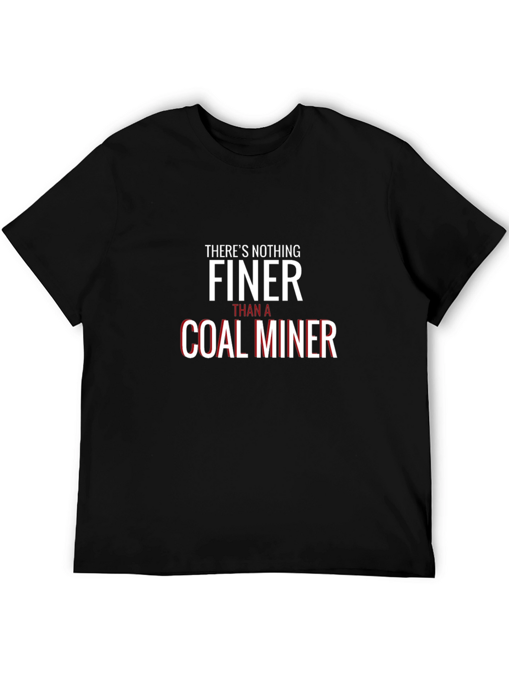 Coal Miner T-Shirt - Black Crew Neck Tee