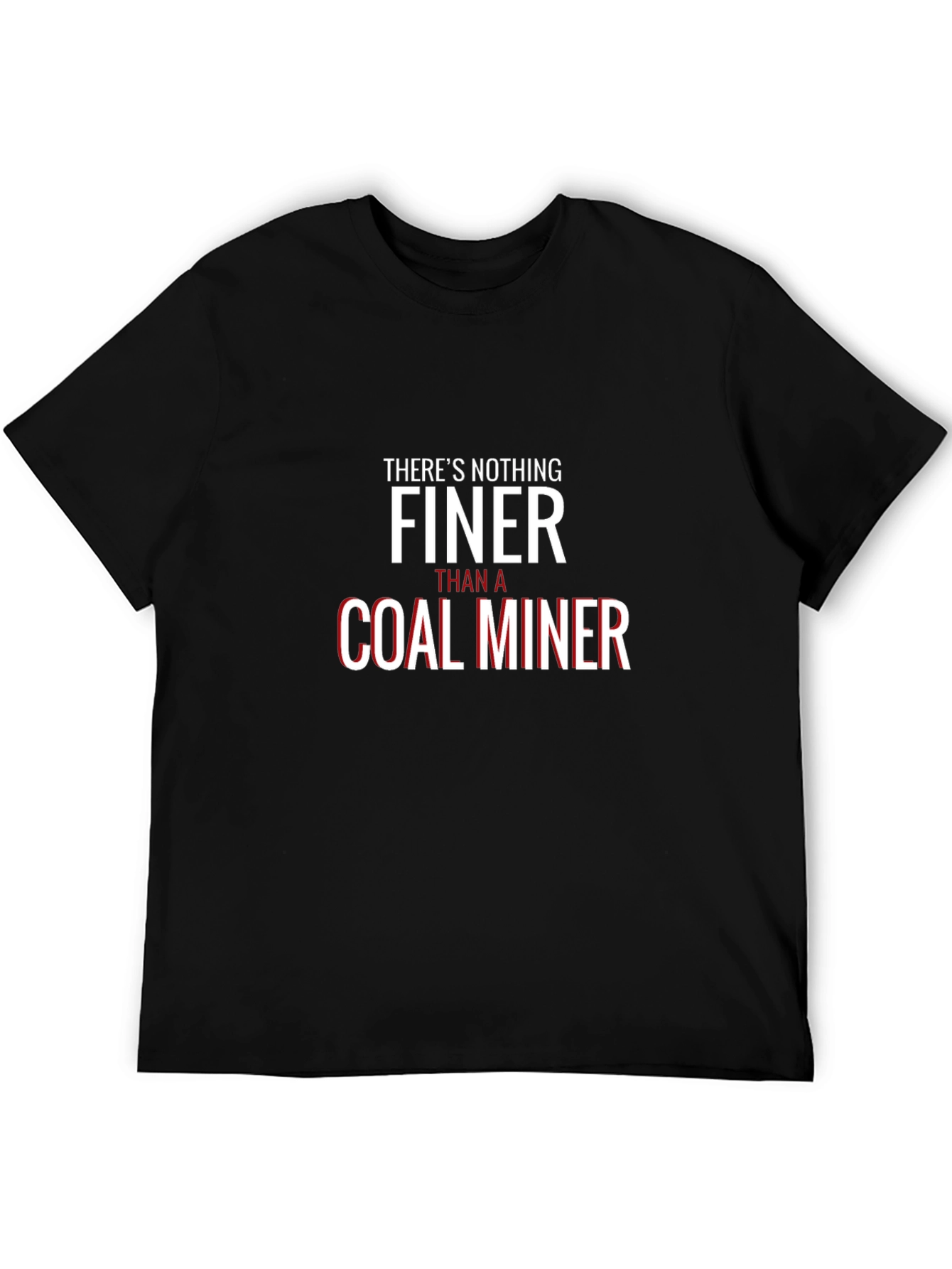Coal Miner T-Shirt - Black Crew Neck Tee