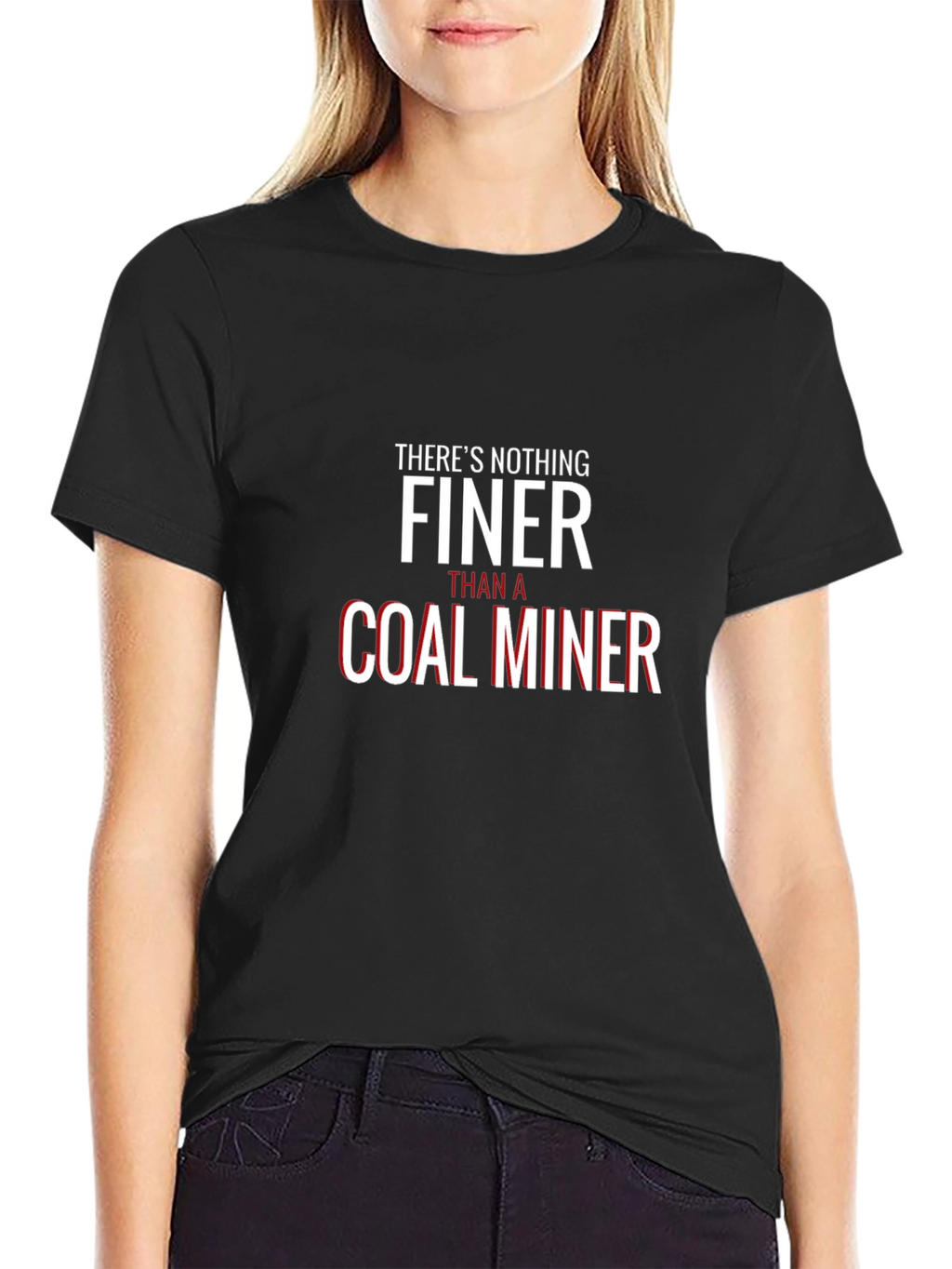Coal Miner T-Shirt - Black Crew Neck Tee