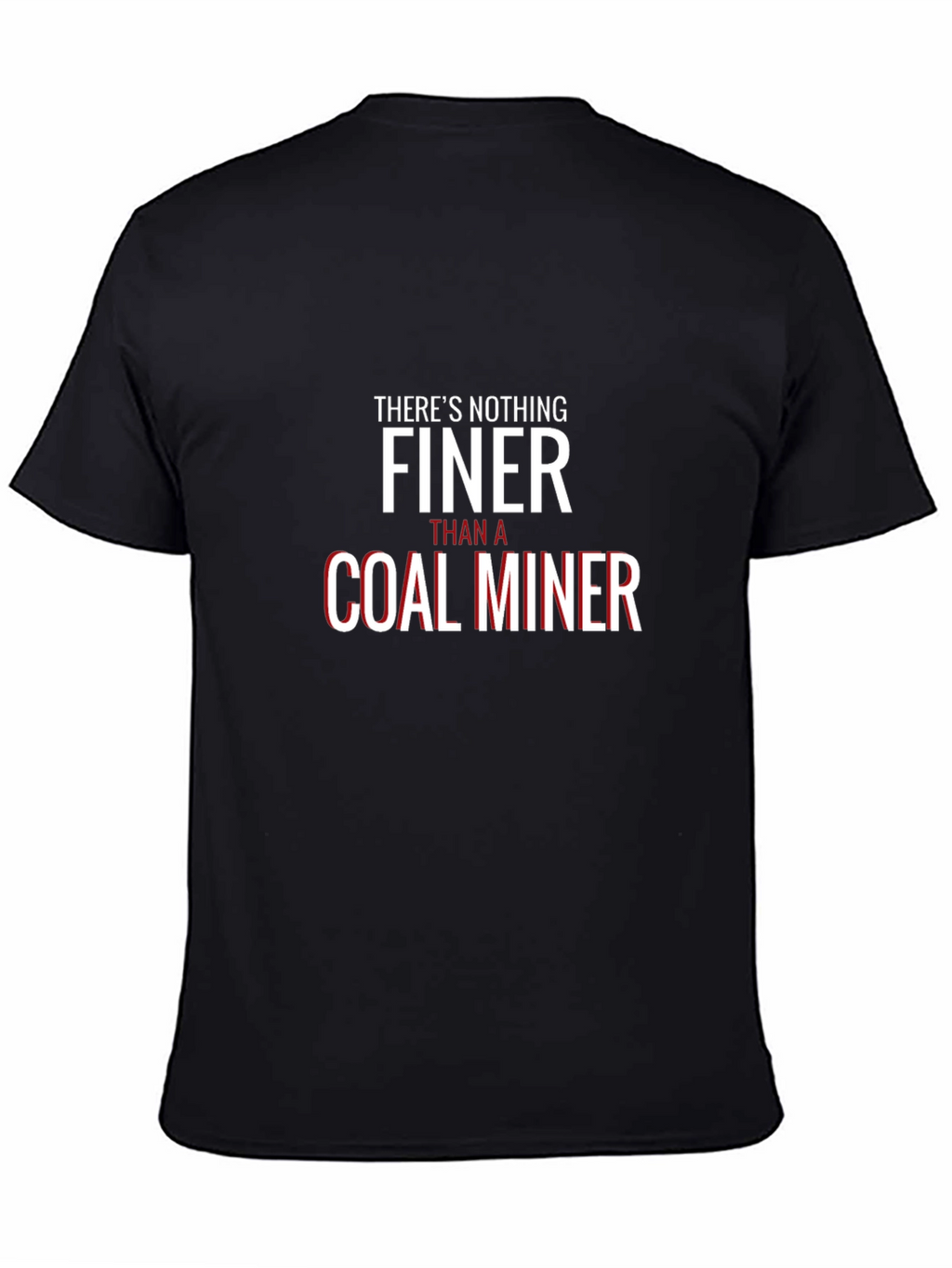 Coal Miner T-Shirt - Black Crew Neck Tee