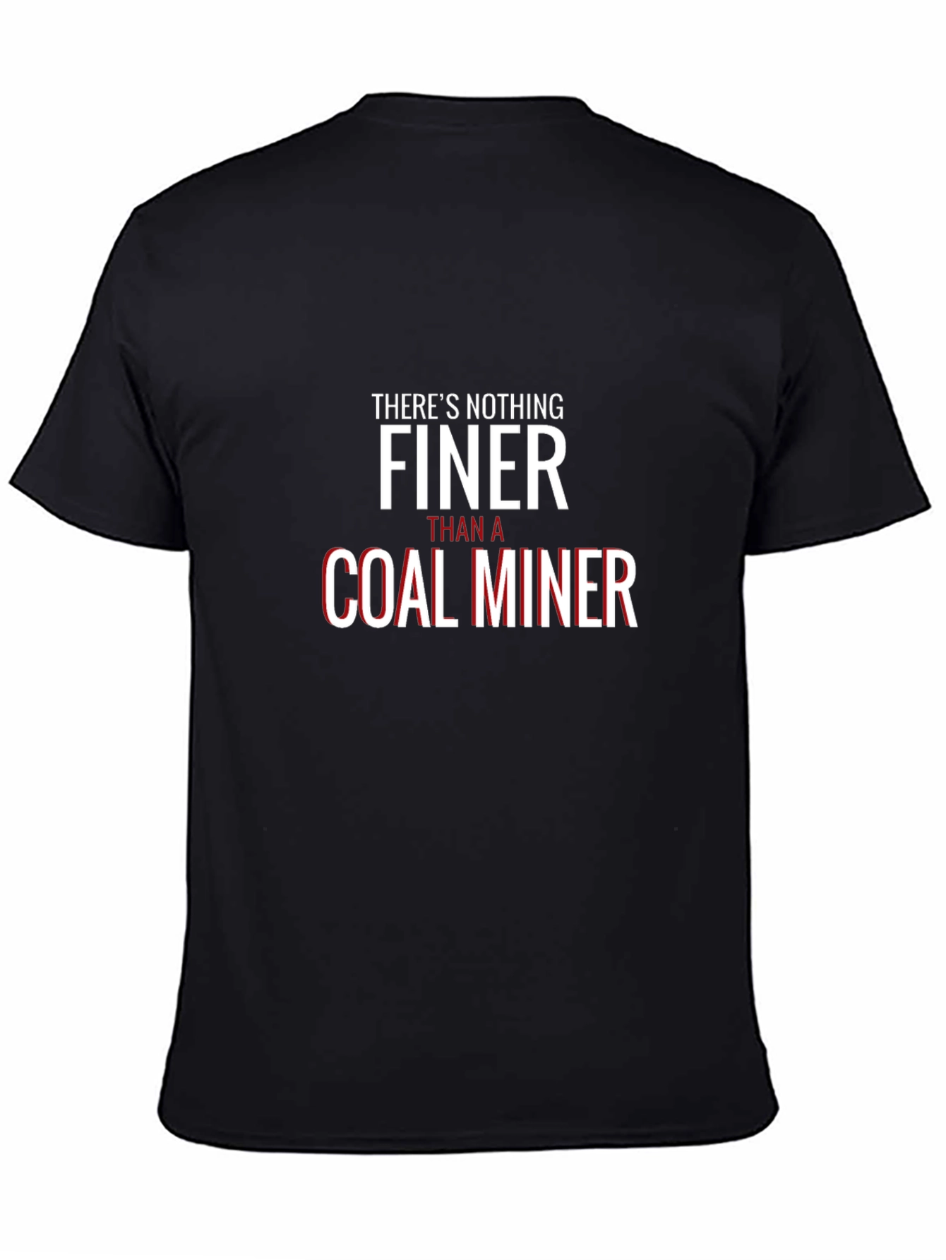Coal Miner T-Shirt - Black Crew Neck Tee