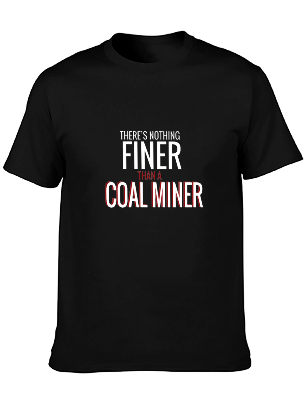 Coal Miner T-Shirt - Black Crew Neck Tee