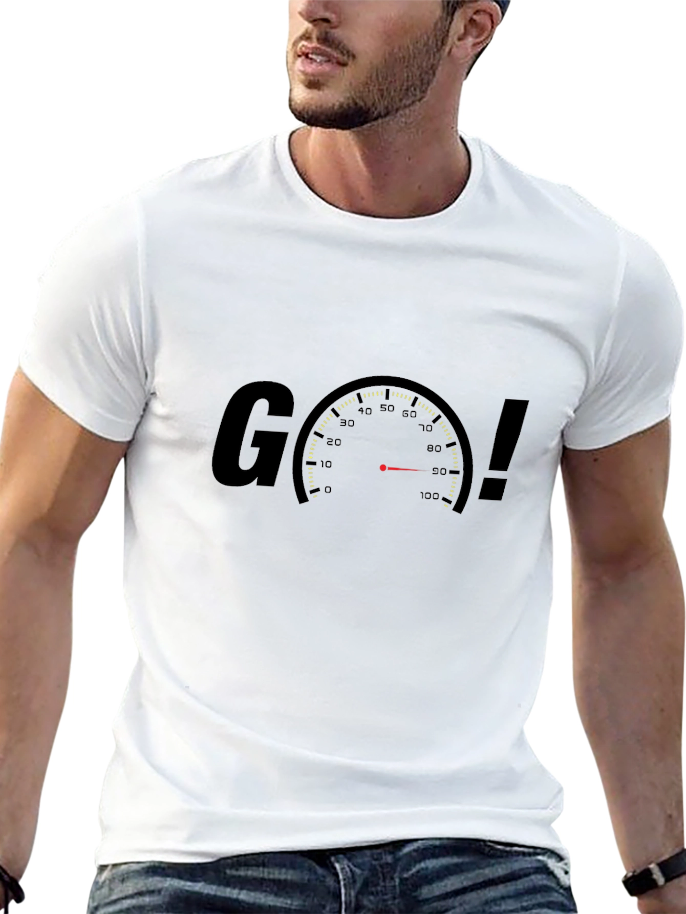 Go! Speedometer Graphic Black T-Shirt