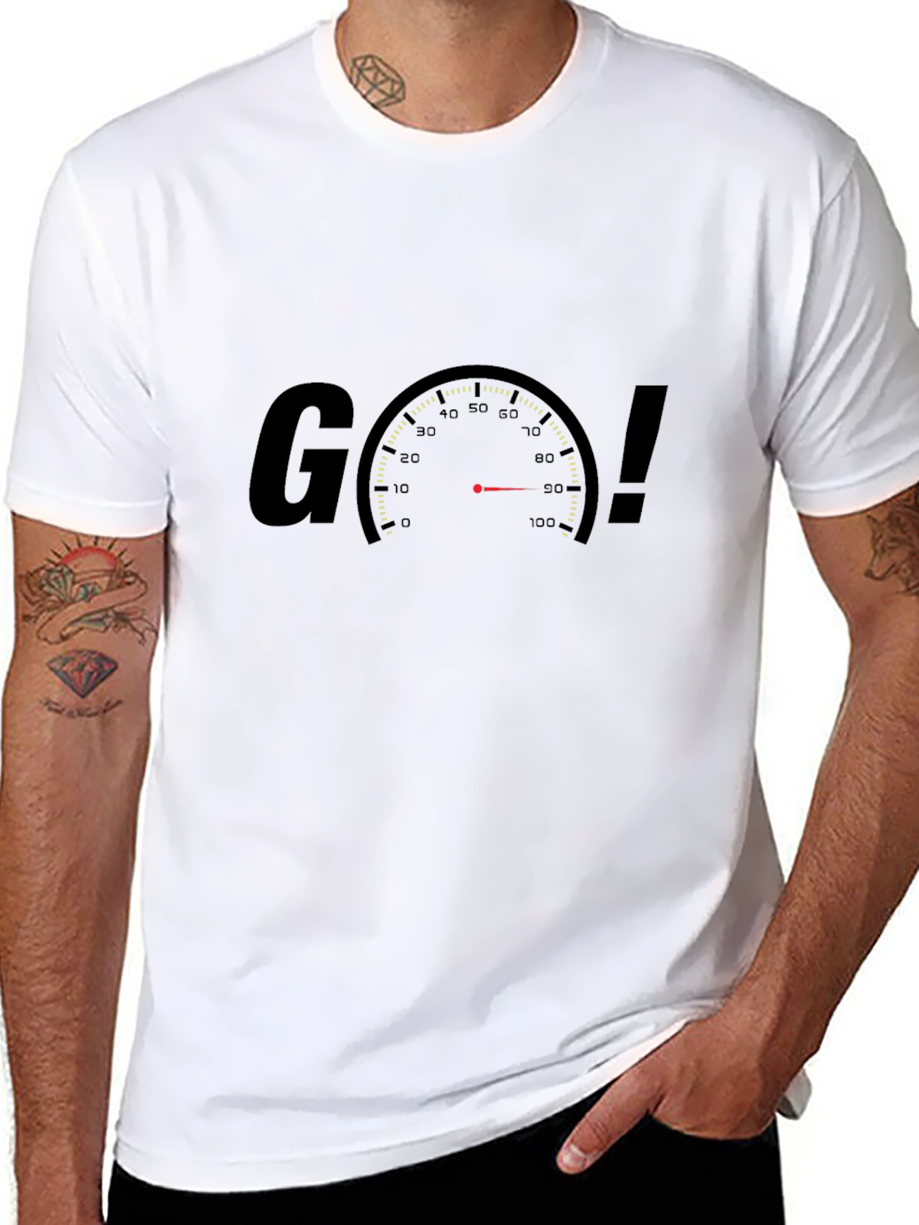 Go! Speedometer Graphic Black T-Shirt