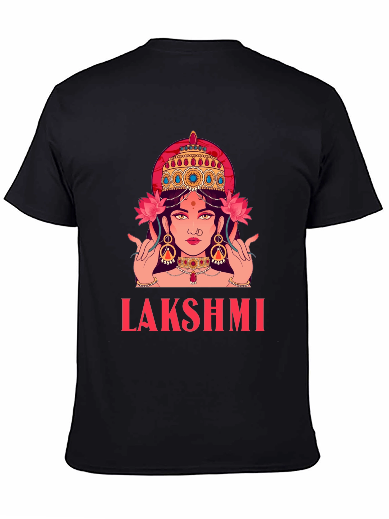 Lakshmi Graphic Tee - Divine Indian Goddess Shirt