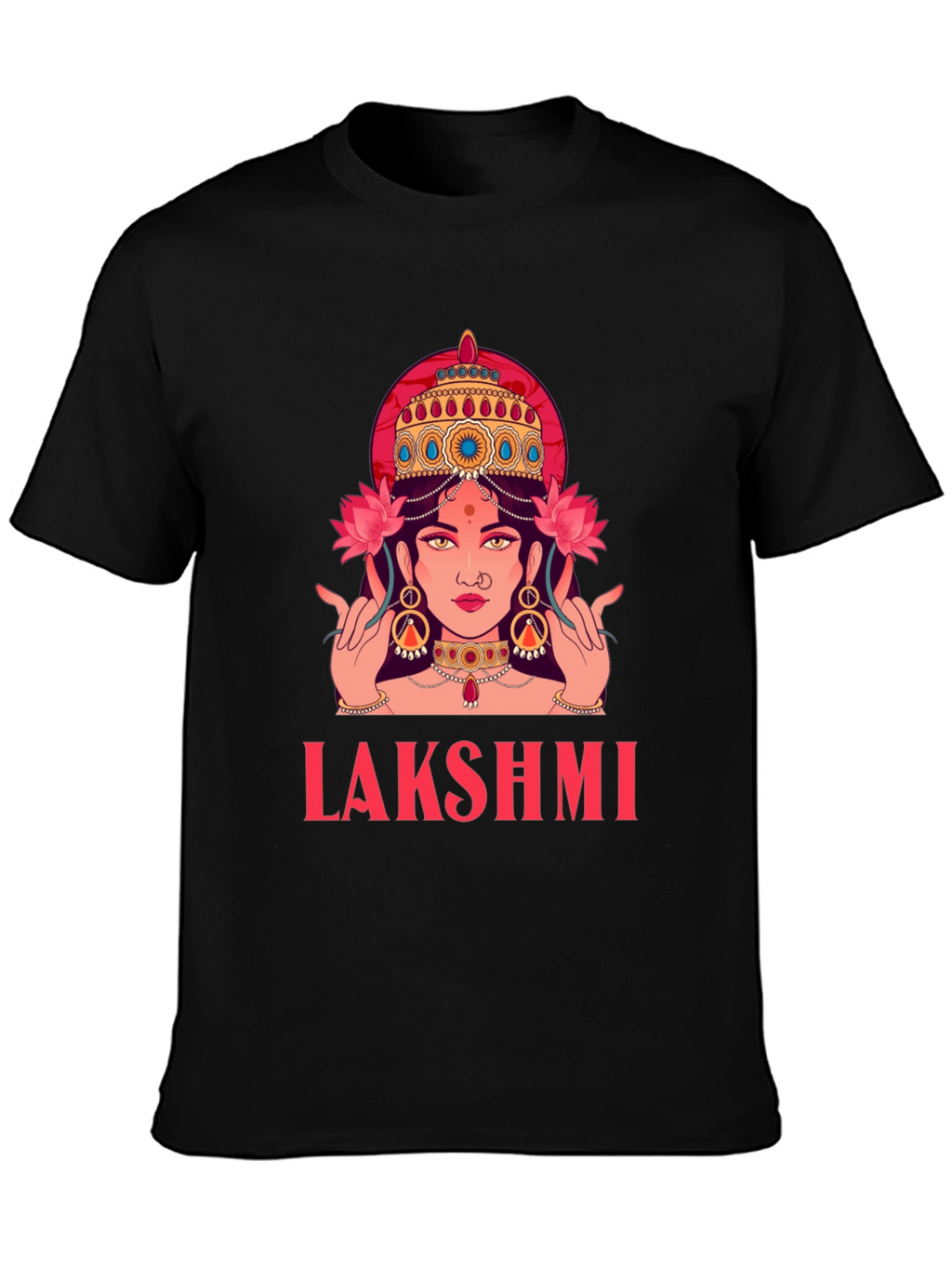 Lakshmi Graphic Tee - Divine Indian Goddess Shirt