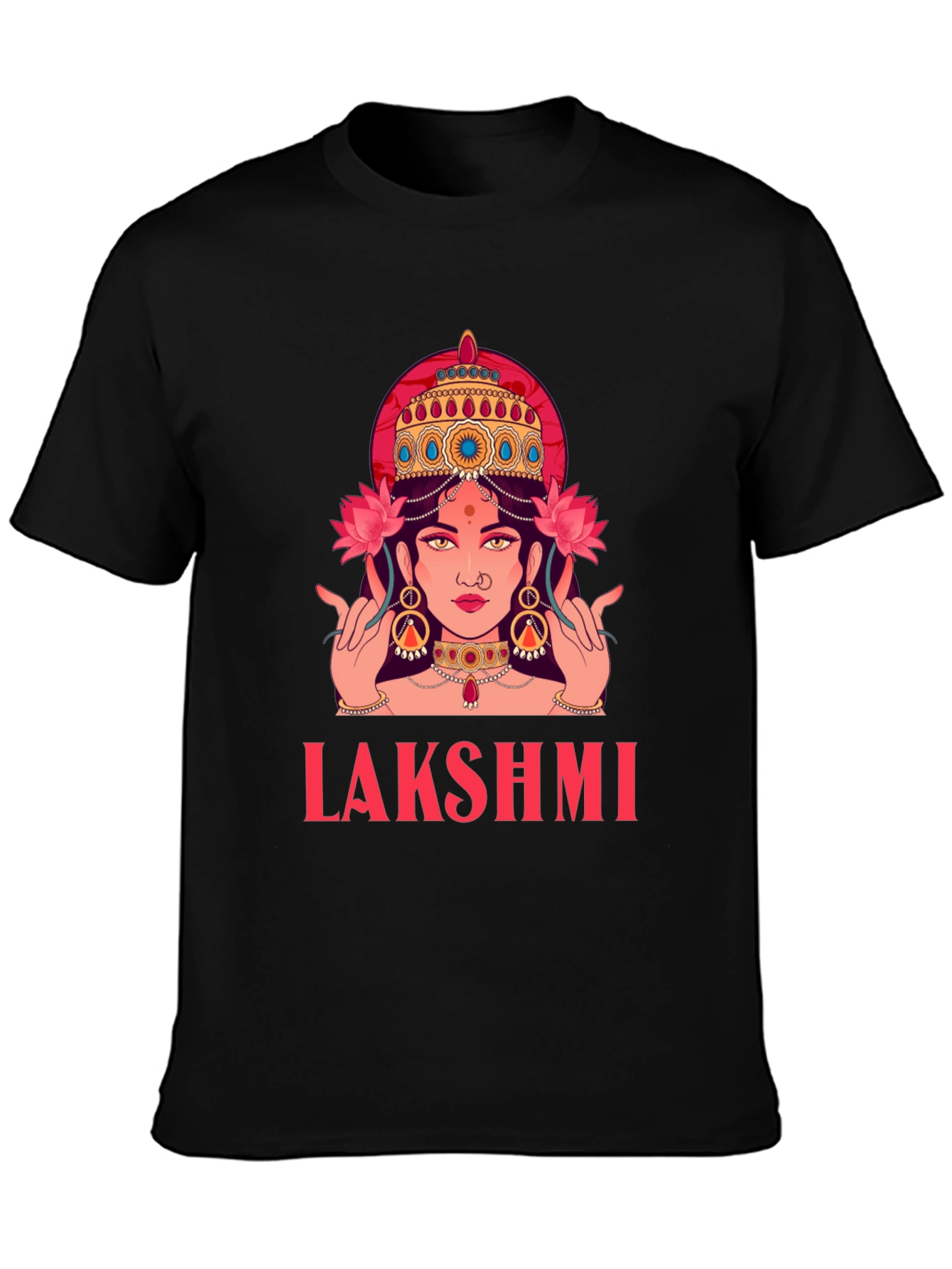 Lakshmi Graphic Tee - Divine Indian Goddess Shirt