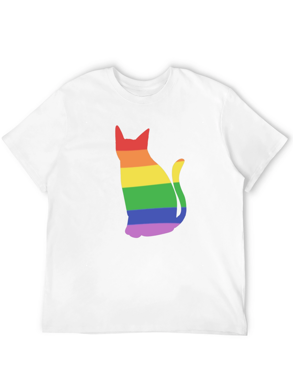 Rainbow Cat Black T-Shirt