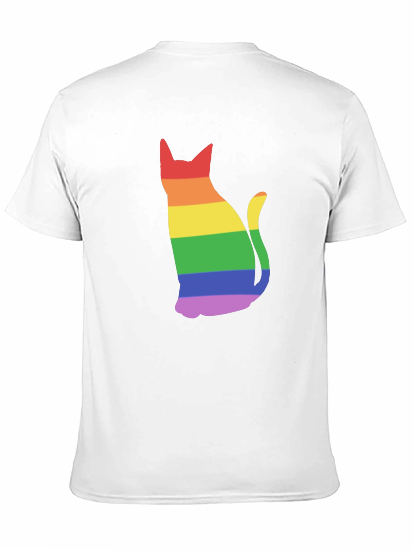 Rainbow Cat Black T-Shirt