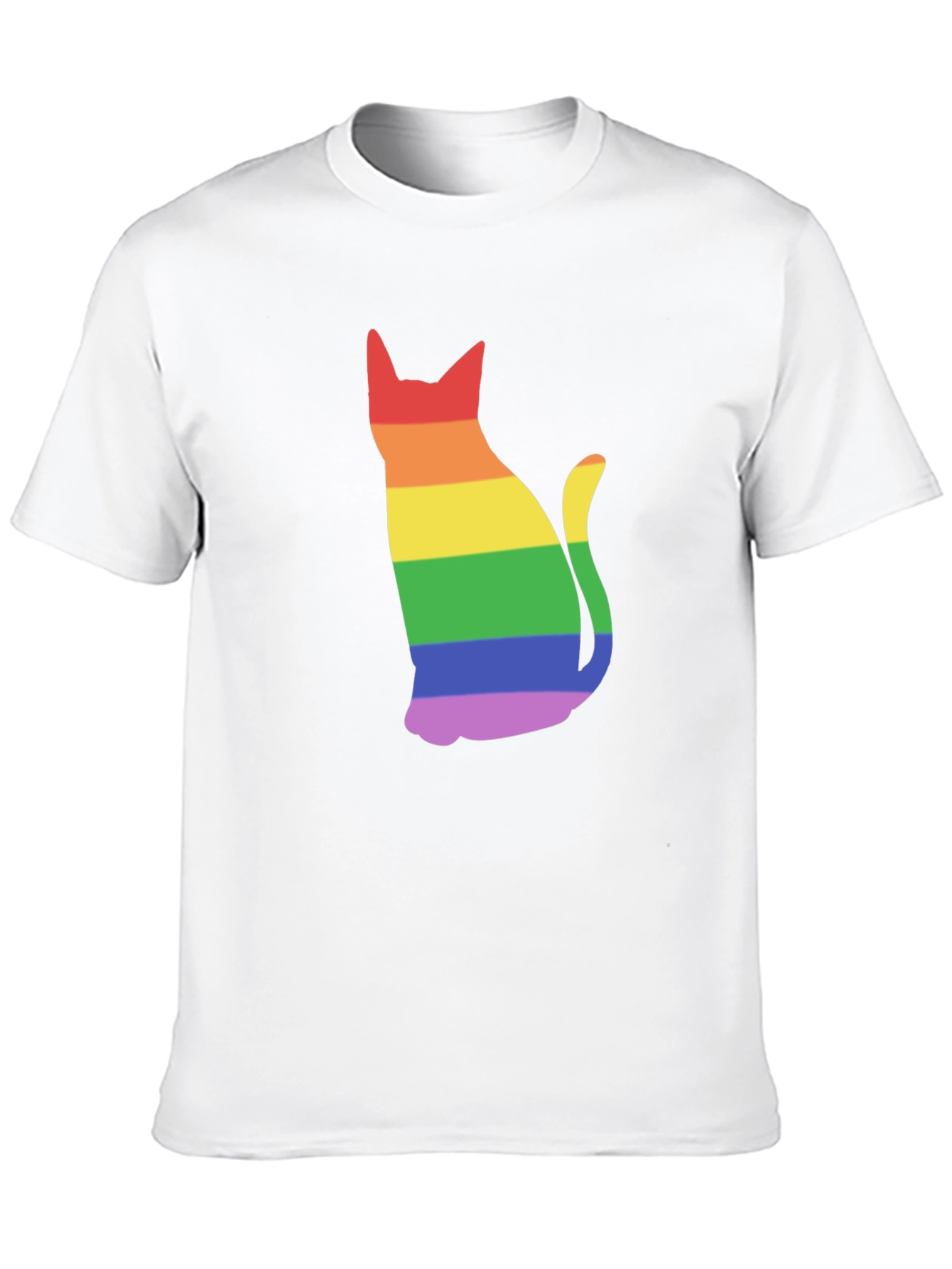Rainbow Cat Black T-Shirt