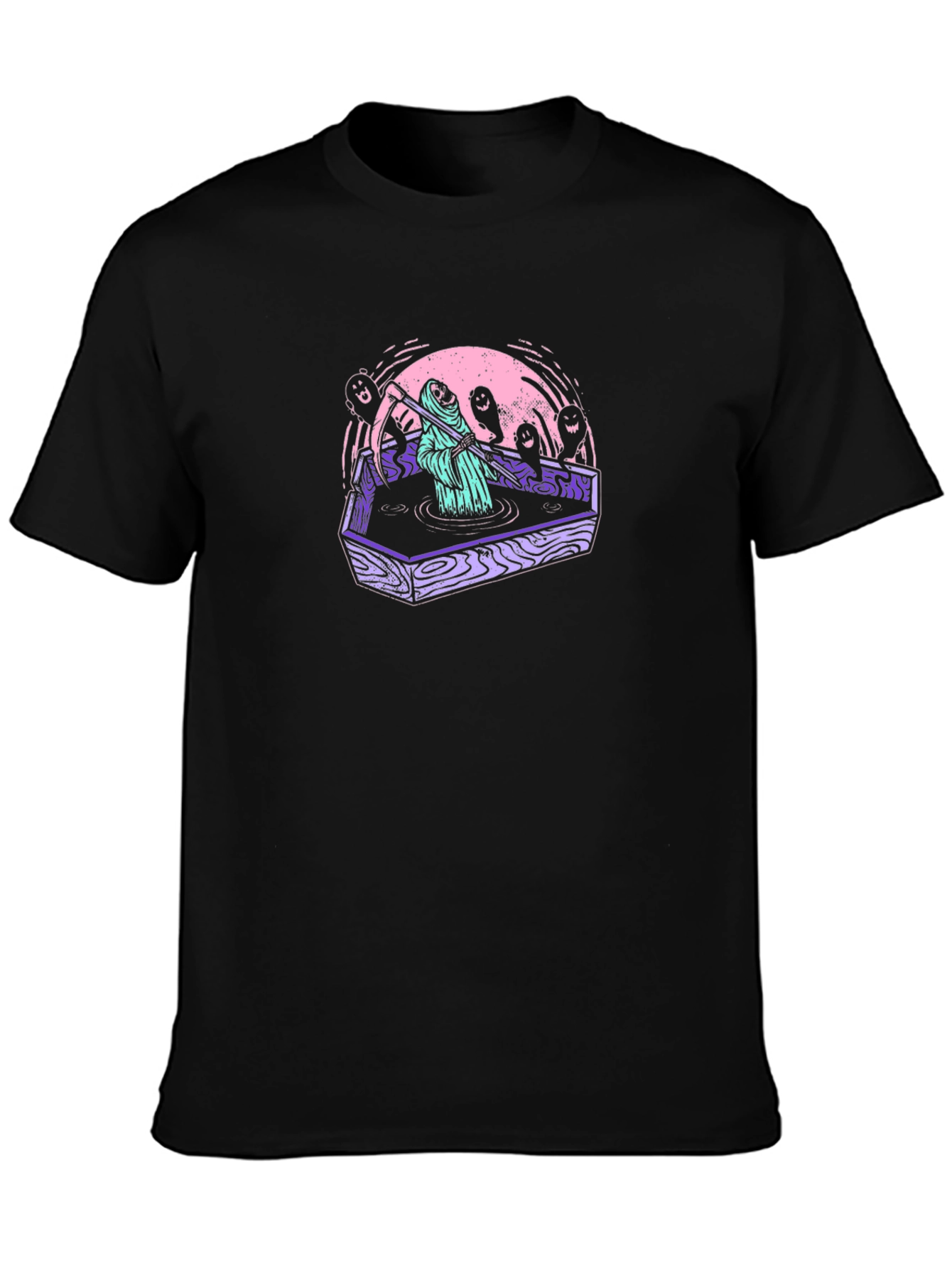 Grim Reaper Coffin Tee - Spooky Style