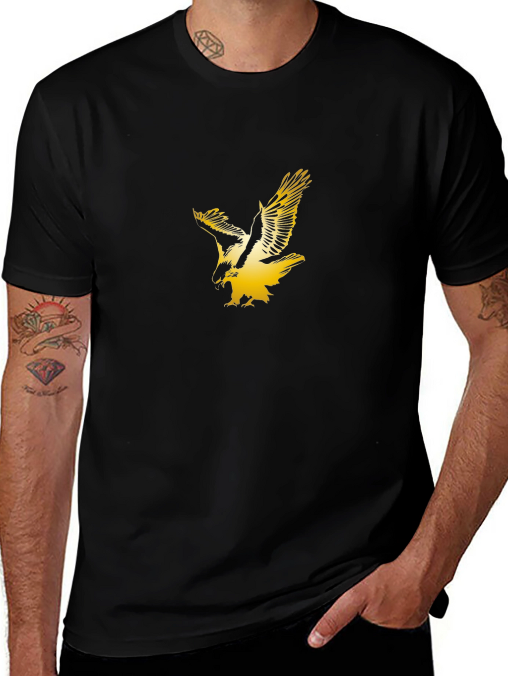 Bold Eagle Graphic Black T-Shirt