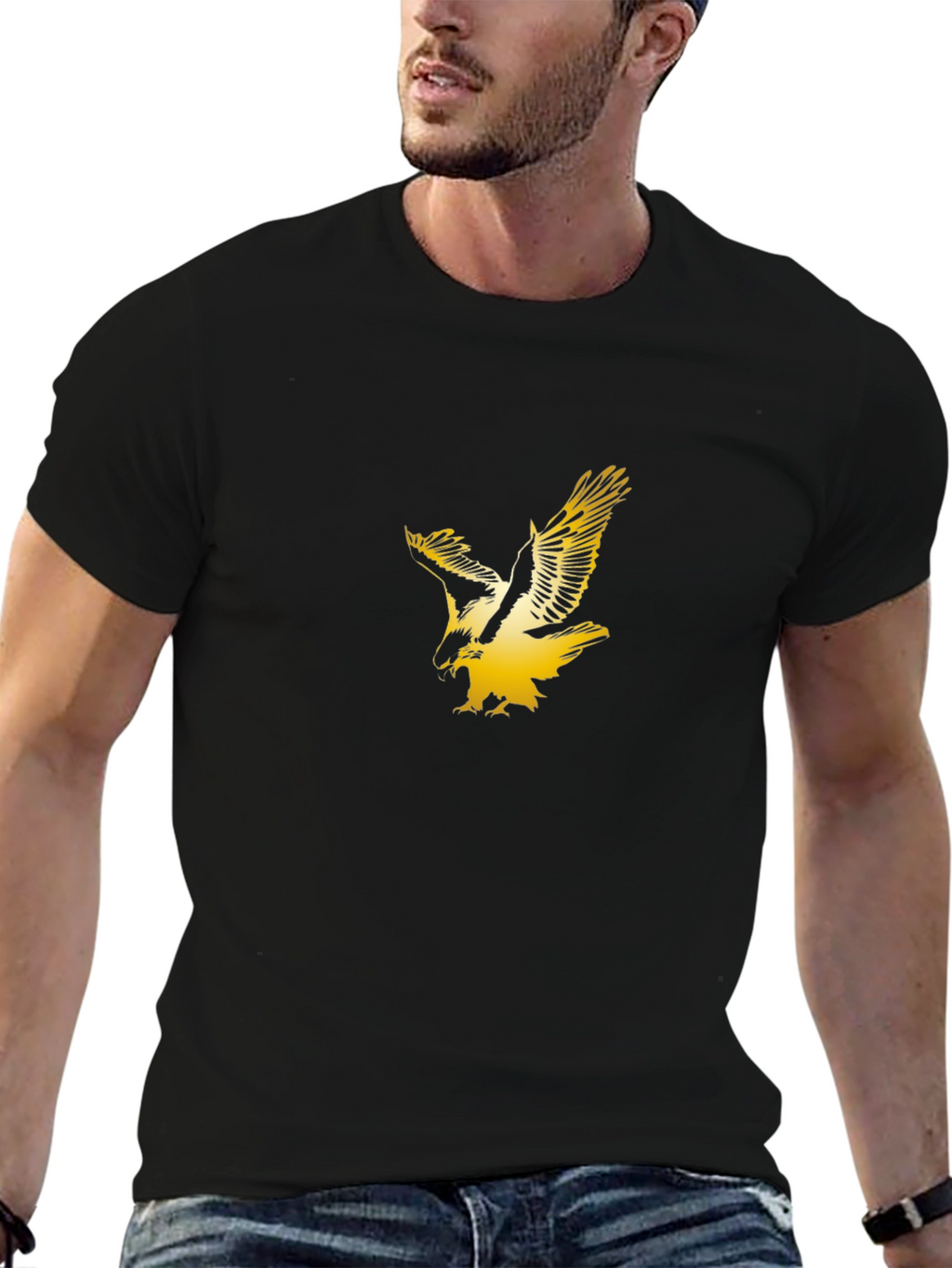 Bold Eagle Graphic Black T-Shirt