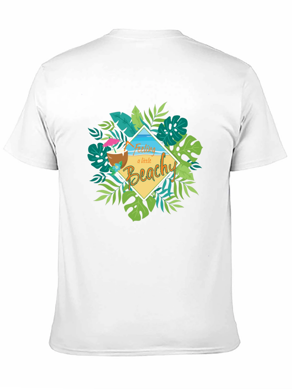 Feeling Beachy T-Shirt - Tropical Coconut Design