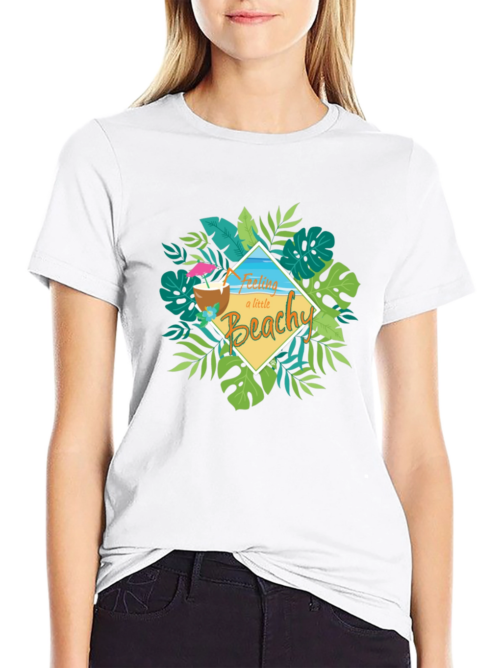 Feeling Beachy T-Shirt - Tropical Coconut Design