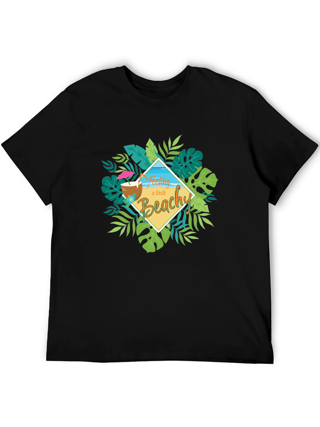 Feeling Beachy T-Shirt - Tropical Coconut Design